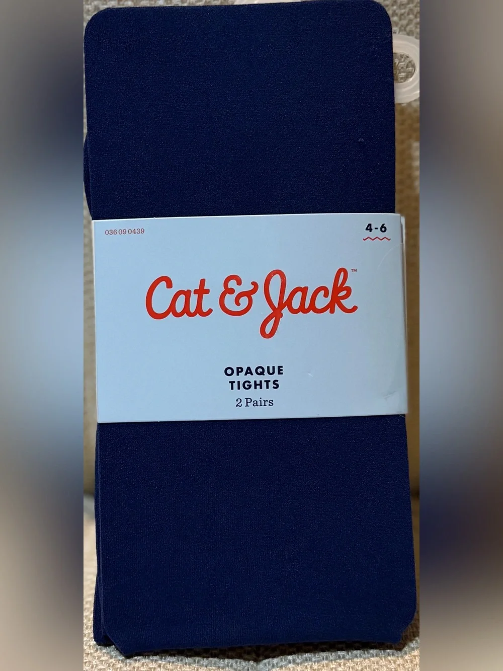 Navy & White Opaque Stockings 4 Pairs